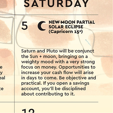 Astrology Zone Calendar Forecast Art