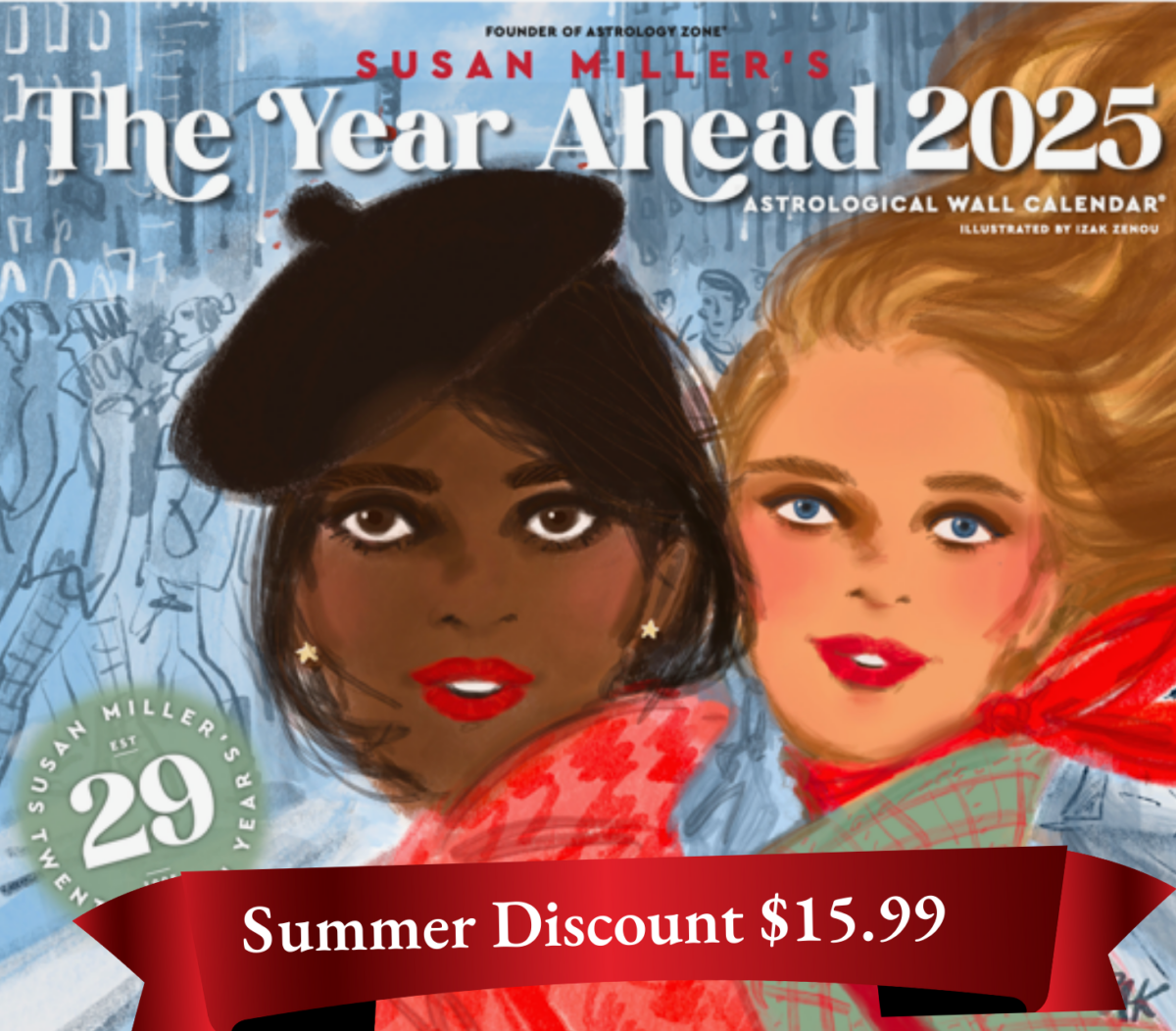 Year Ahead 2025 Astrological Wall Calendar - Summer Discount